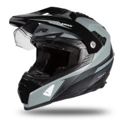 UFO Aries Adventure Black Grey Matt Helmet