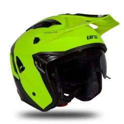 UFO Sheratan Neon Yellow Black Jet Open Face Helmet 24 UFO Sheratan Neon Yellow Black Jet Open Face Helmet -Motorcycle Riding Equipment Store he183 04 jpg