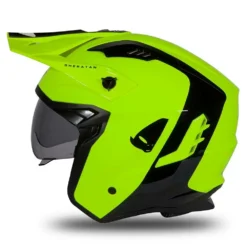 UFO Sheratan Neon Yellow Black Jet Open Face Helmet 19 UFO Sheratan Neon Yellow Black Jet Open Face Helmet -Motorcycle Riding Equipment Store he183 10 jpg