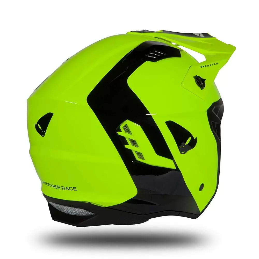 UFO Sheratan Neon Yellow Black Jet Open Face Helmet 6 UFO Sheratan Neon Yellow Black Jet Open Face Helmet - Image 4