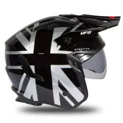 UFO Sheratan Black Grey Red Gloss Jet Open Face Helmet 27 UFO Sheratan Black Grey Red Gloss Jet Open Face Helmet -Motorcycle Riding Equipment Store he184 01 jpg