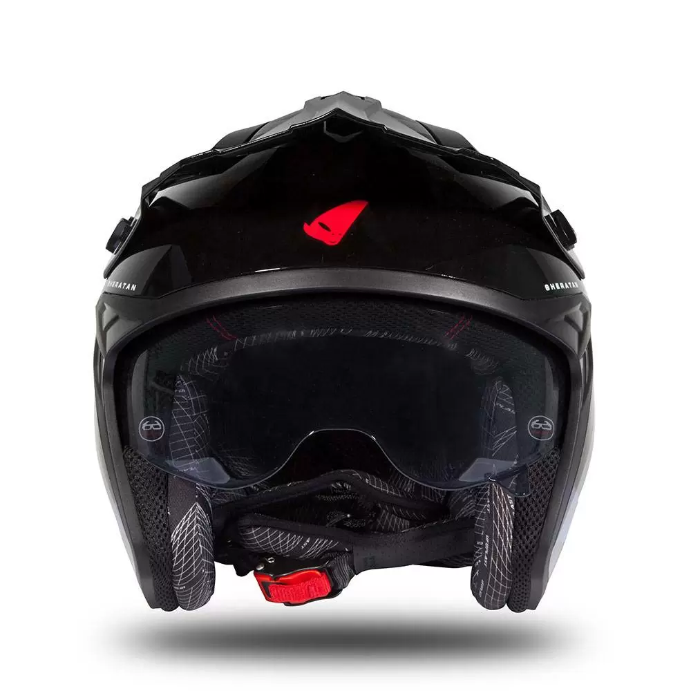 UFO Sheratan Black Grey Red Gloss Jet Open Face Helmet 11 UFO Sheratan Black Grey Red Gloss Jet Open Face Helmet - Image 9