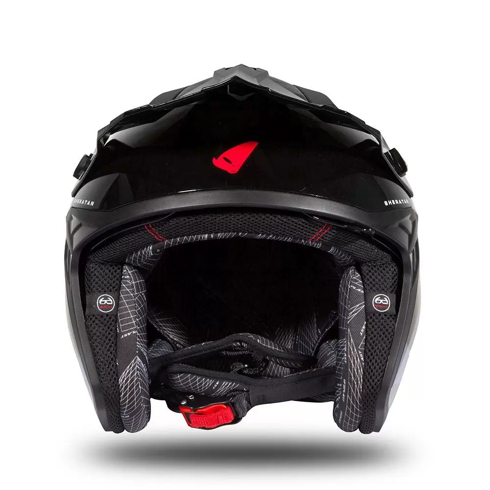 UFO Sheratan Black Grey Red Gloss Jet Open Face Helmet 9 UFO Sheratan Black Grey Red Gloss Jet Open Face Helmet - Image 7