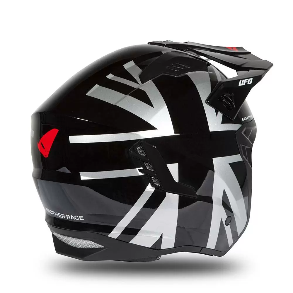 UFO Sheratan Black Grey Red Gloss Jet Open Face Helmet 8 UFO Sheratan Black Grey Red Gloss Jet Open Face Helmet - Image 6
