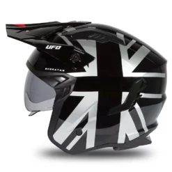 UFO Sheratan Black Grey Red Gloss Jet Open Face Helmet 19 UFO Sheratan Black Grey Red Gloss Jet Open Face Helmet -Motorcycle Riding Equipment Store he184 09 jpg