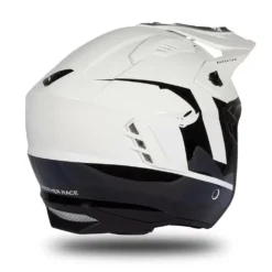 UFO Sheratan White Black Gloss Jet Open Face Helmet -Motorcycle Riding Equipment Store he185 03 jpg