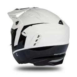 UFO Sheratan White Black Gloss Jet Open Face Helmet -Motorcycle Riding Equipment Store he185 12 jpg