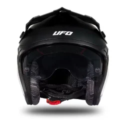 UFO Sheratan White Black Neon Yellow Matt Jet Open Face Helmet -Motorcycle Riding Equipment Store he186 08 jpg