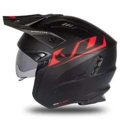 UFO Sheratan Black Red Matt Jet Open Face Helmet -Motorcycle Riding Equipment Store he187 01 jpg