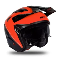 UFO Sheratan Red Black Grey Gloss Jet Open Face Helmet -Motorcycle Riding Equipment Store he188 05 jpg
