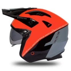 UFO Sheratan Red Black Grey Gloss Jet Open Face Helmet -Motorcycle Riding Equipment Store he188 09 jpg