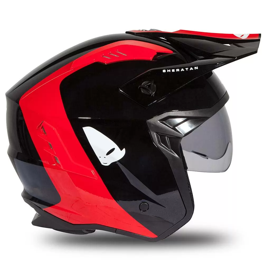 UFO Sheratan Red Black Gloss Jet Open Face Helmet 14 UFO Sheratan Red Black Gloss Jet Open Face Helmet - Image 12