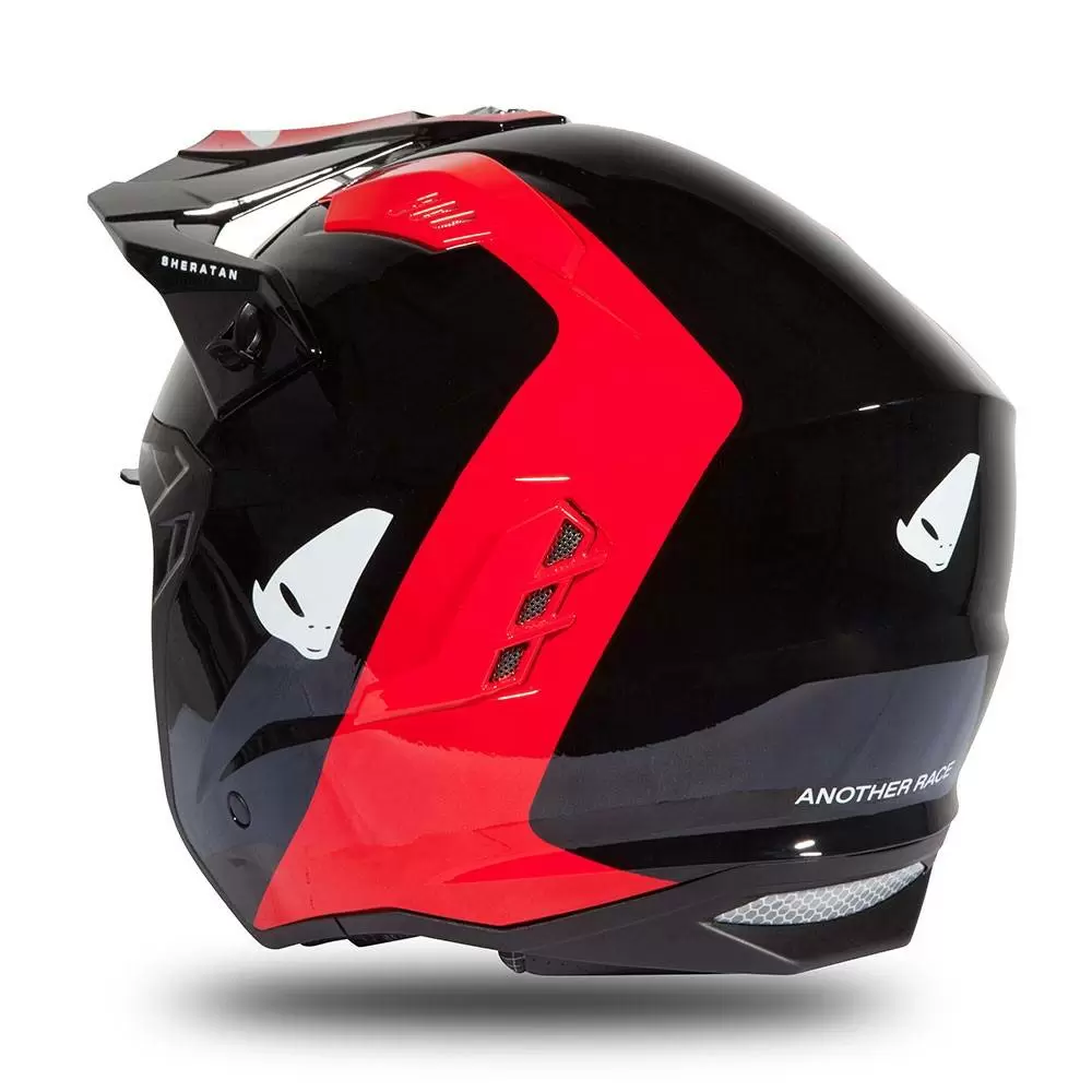 UFO Sheratan Red Black Gloss Jet Open Face Helmet 12 UFO Sheratan Red Black Gloss Jet Open Face Helmet - Image 10