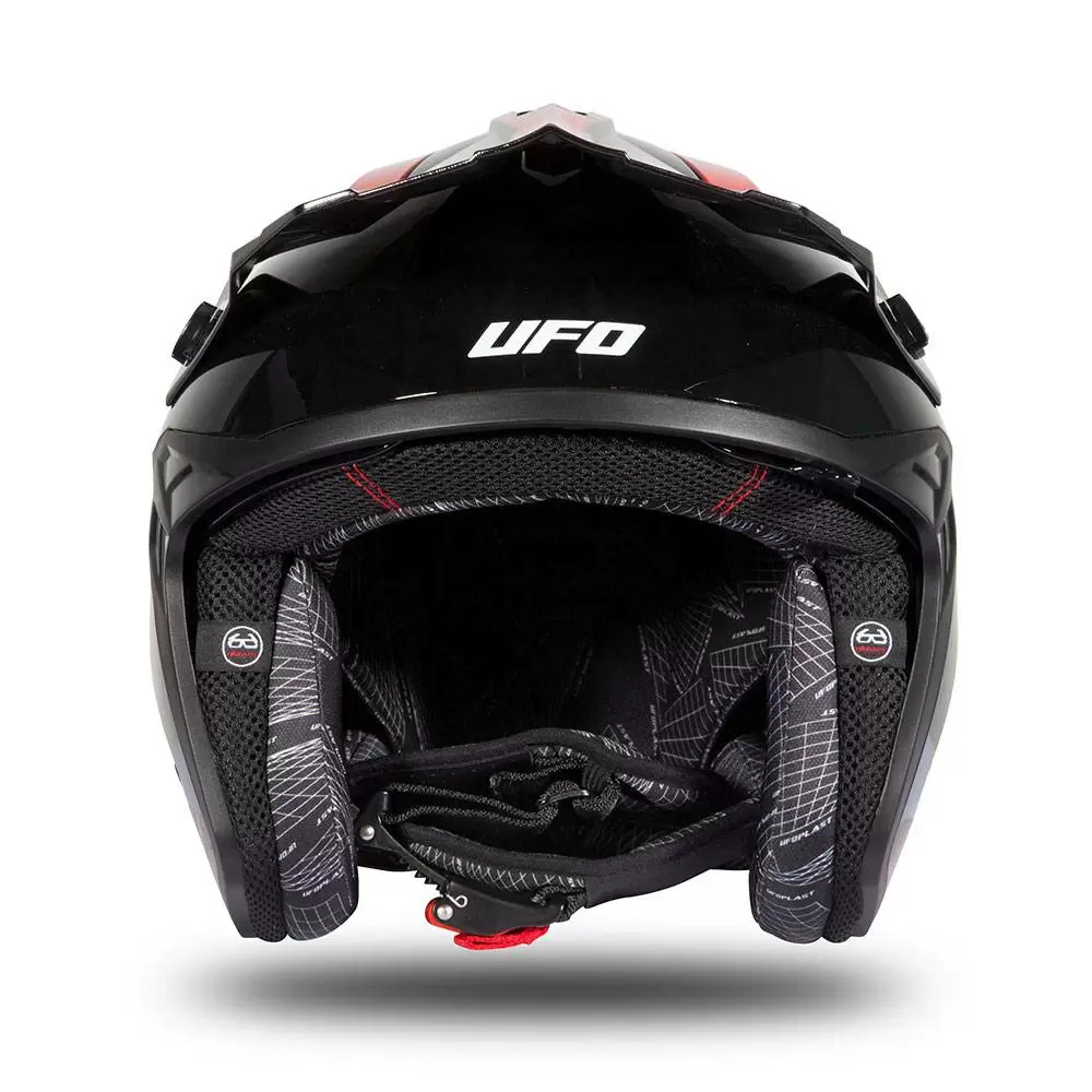 UFO Sheratan Red Black Gloss Jet Open Face Helmet 11 UFO Sheratan Red Black Gloss Jet Open Face Helmet - Image 9