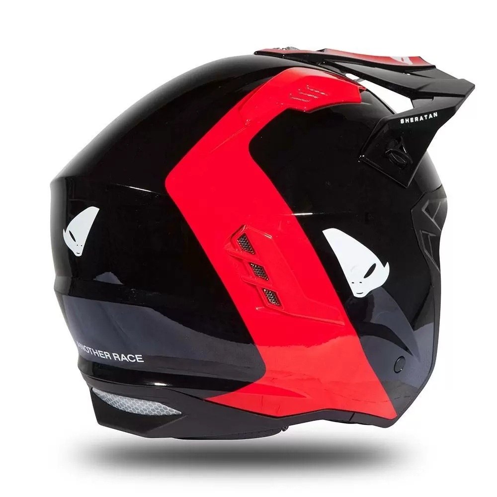 UFO Sheratan Red Black Gloss Jet Open Face Helmet 9 UFO Sheratan Red Black Gloss Jet Open Face Helmet - Image 7