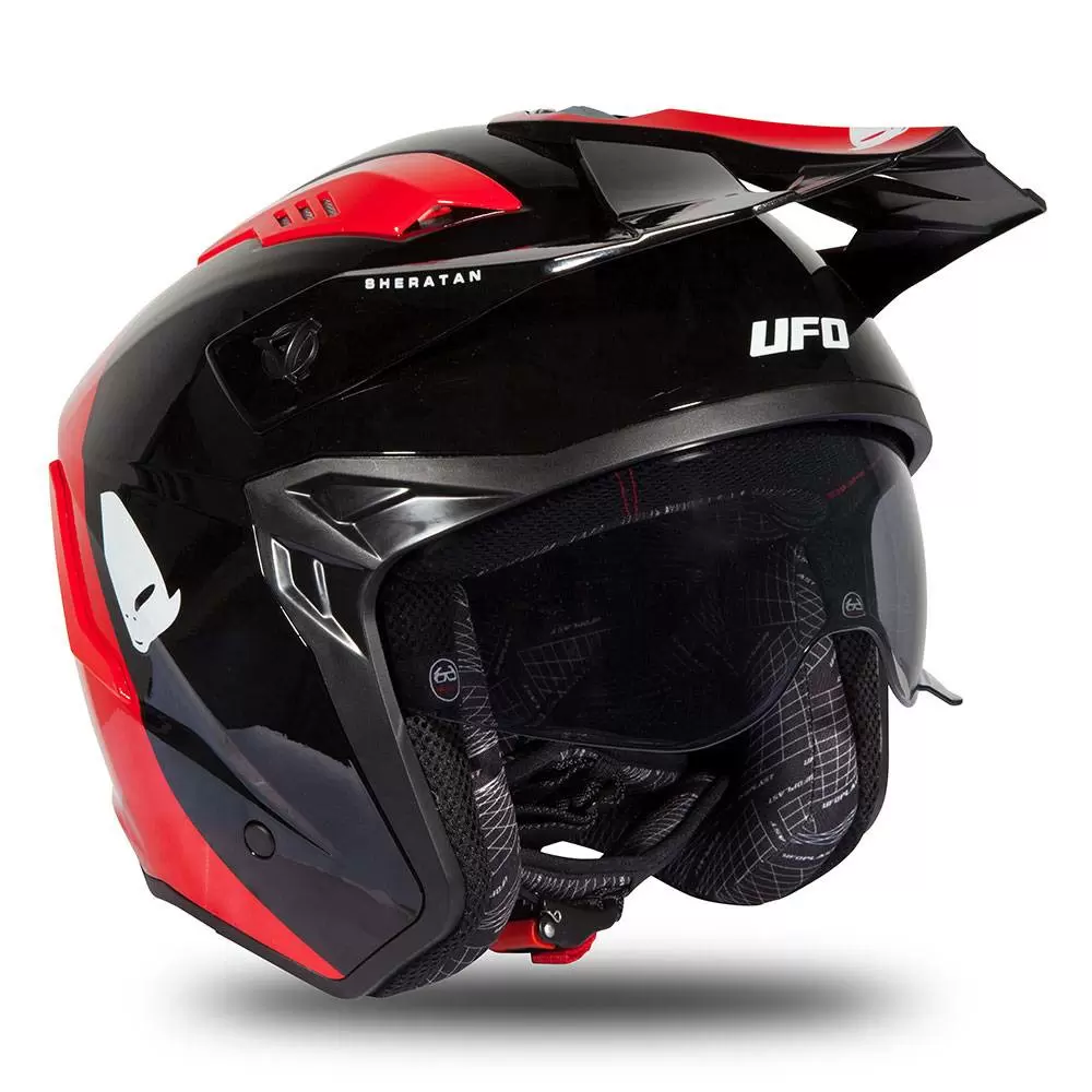 UFO Sheratan Red Black Gloss Jet Open Face Helmet 7 UFO Sheratan Red Black Gloss Jet Open Face Helmet - Image 5