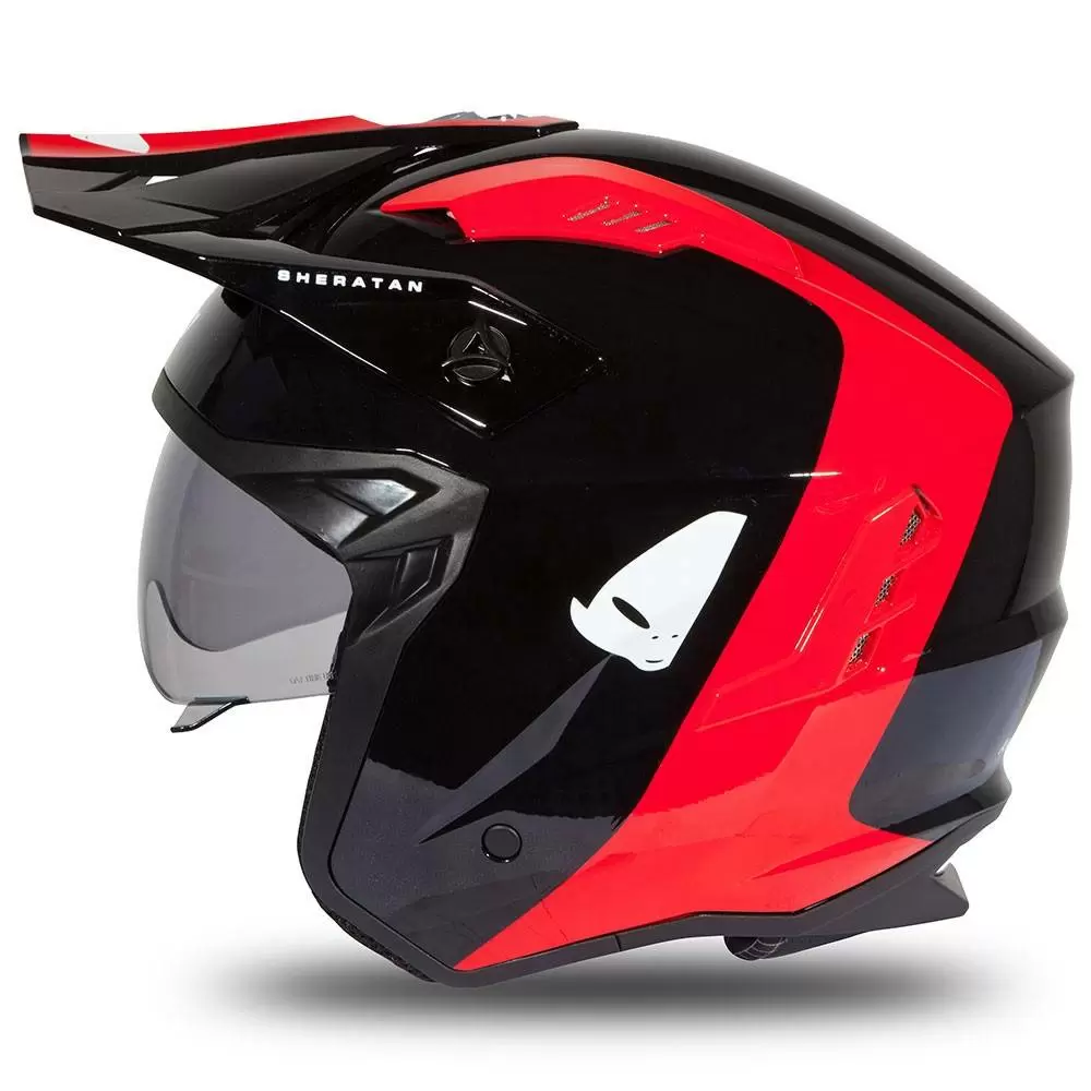 UFO Sheratan Red Black Gloss Jet Open Face Helmet 6 UFO Sheratan Red Black Gloss Jet Open Face Helmet - Image 4