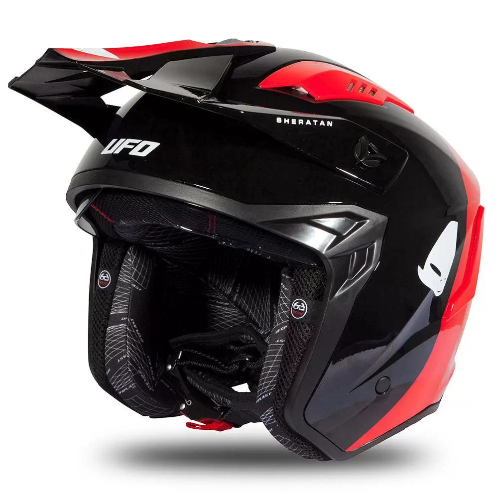 UFO Sheratan Red Black Gloss Jet Open Face Helmet 5 UFO Sheratan Red Black Gloss Jet Open Face Helmet - Image 3