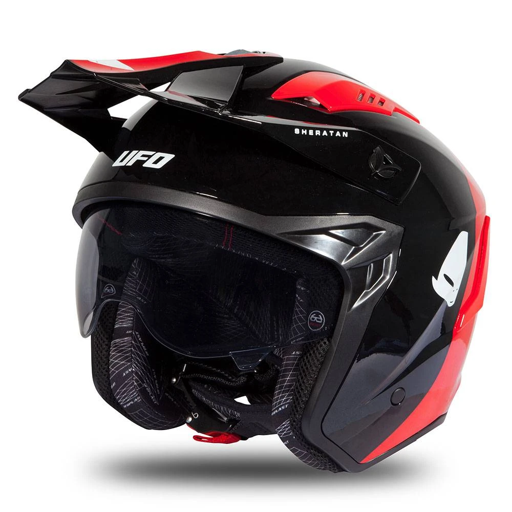 UFO Sheratan Red Black Gloss Jet Open Face Helmet 3 UFO Sheratan Red Black Gloss Jet Open Face Helmet
