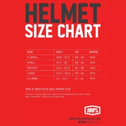 100% Aircraft Composite Anthem Mountain Bike Helmet -Motorcycle Riding Equipment Store helmet size chart jpg