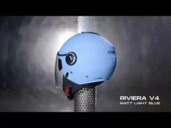 Caberg Riviera V4 Open Face Helmet - Matt Light Blue -Motorcycle Riding Equipment Store hqdefault 3 174 jpg