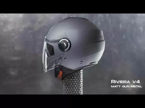 Caberg Riviera V4 Matt Gunmetal Open Face Helmet 12 Caberg Riviera V4 Matt Gunmetal Open Face Helmet - Image 10