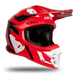 UFO Intrepid Red Black Gloss Motocross Helmet -Motorcycle Riding Equipment Store intrepid he172 04 jpg