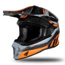 UFO Intrepid Black Orange Matt Motocross Helmet