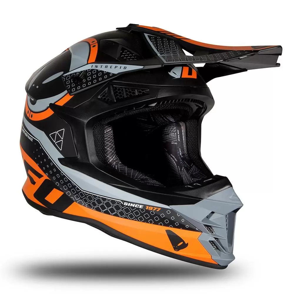 UFO Intrepid Black Orange Matt Motocross Helmet 12 UFO Intrepid Black Orange Matt Motocross Helmet - Image 10
