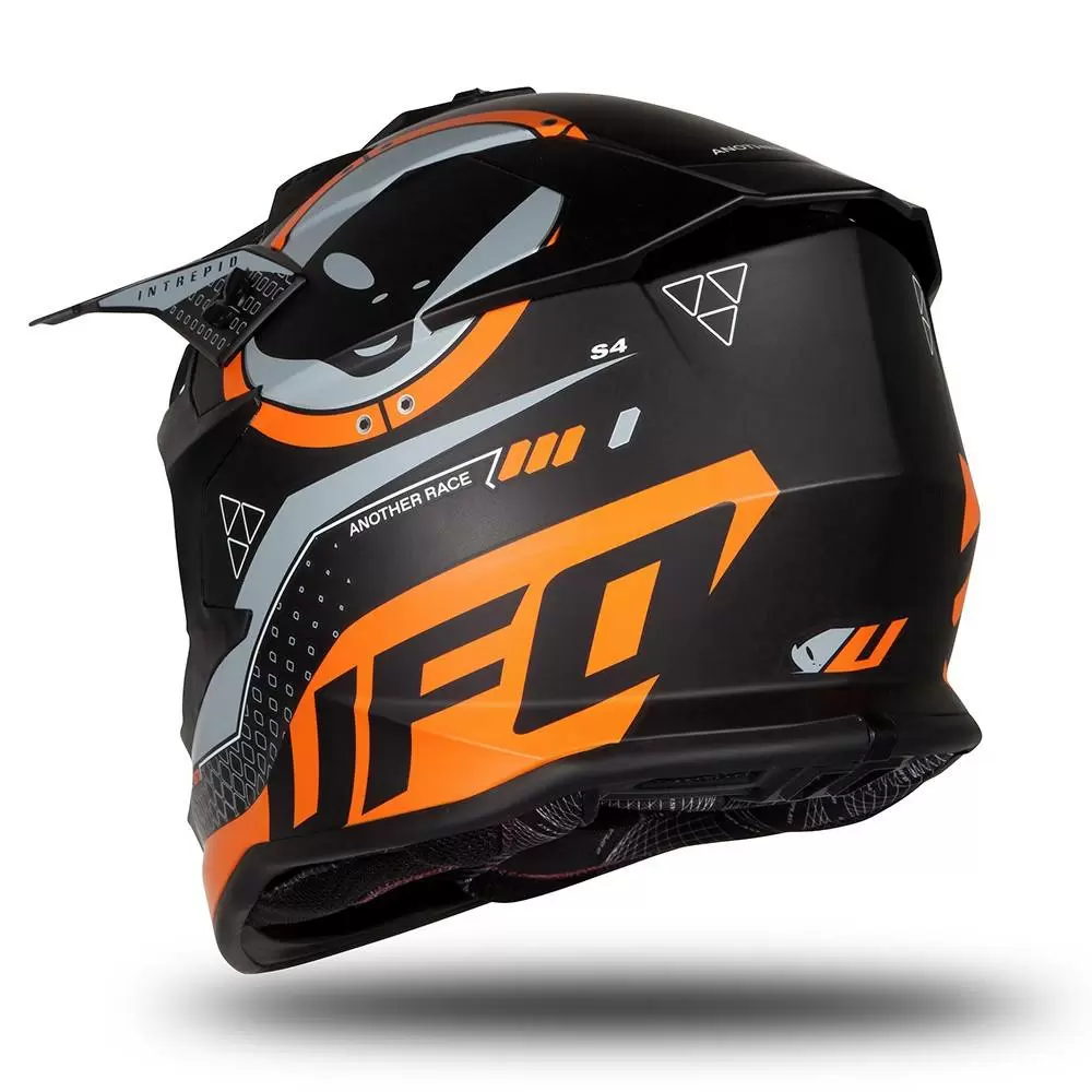 UFO Intrepid Black Orange Matt Motocross Helmet 10 UFO Intrepid Black Orange Matt Motocross Helmet - Image 8