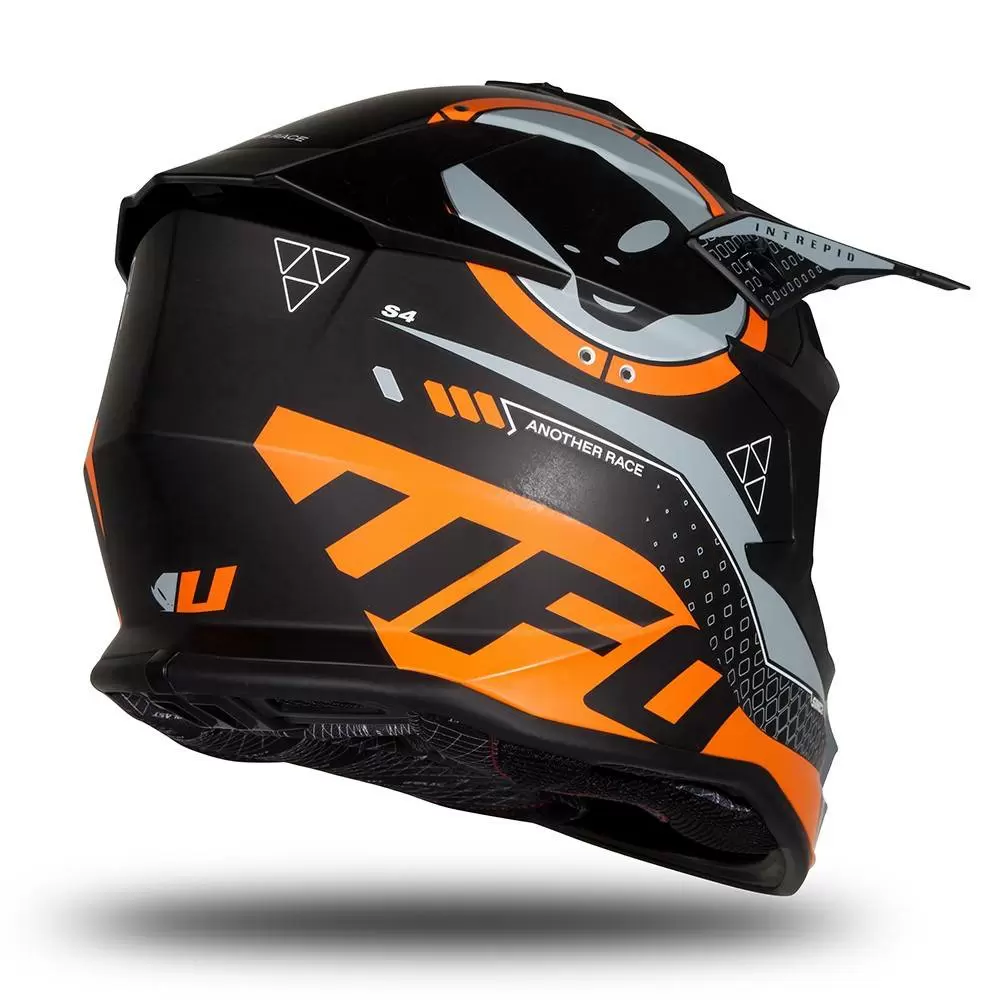 UFO Intrepid Black Orange Matt Motocross Helmet 9 UFO Intrepid Black Orange Matt Motocross Helmet - Image 7