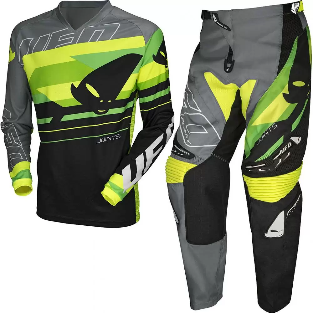 UFO Joint Grey Green Motocross Kit Combo 3 UFO Joint Grey Green Motocross Kit Combo