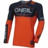 O'Neal Mayhem Hexx V.23 Jersey Blue / Orange -Motorcycle Riding Equipment Store m004 003 01