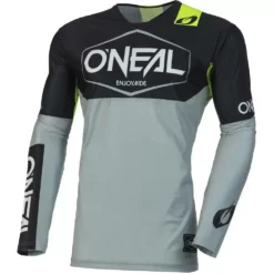 O'Neal Mayhem Hexx V.23 Jersey Grey / Neon Yellow -Motorcycle Riding Equipment Store m004 403 01 jpg