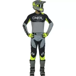 O'Neal Mayhem Hexx V23 Pants Grey / Neon Yellow -Motorcycle Riding Equipment Store m022 434 03 jpg