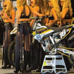 Matrix Mini A2 Aluminum Black Motorcycle Bike Stand 9 Matrix Mini A2 Aluminum Black Motorcycle Bike Stand -Motorcycle Riding Equipment Store matrix mini a2 aluminum motorcycle bike stand in action jpg