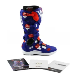 Sidi Crossfire 3 SRS Off-Road Boots - White Blue Red Fluo -Motorcycle Riding Equipment Store mfire3srs biblrosf 07 4 jpg