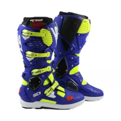 Sidi Crossfire 3 SRS Off-Road Boots - Yellow Fluo Blue -Motorcycle Riding Equipment Store mfire3srs giflbl 01 22 jpg