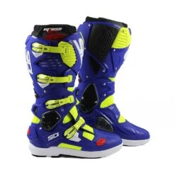 Sidi Crossfire 3 SRS Off-Road Boots - Yellow Fluo Blue