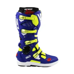 Sidi Crossfire 3 SRS Off-Road Boots - Yellow Fluo Blue -Motorcycle Riding Equipment Store mfire3srs giflbl 04 4 jpg