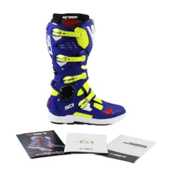Sidi Crossfire 3 SRS Off-Road Boots - Yellow Fluo Blue -Motorcycle Riding Equipment Store mfire3srs giflbl 07 4 jpg