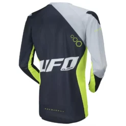 UFO Frequency Slim Motocross Jersey - Blue Grey Neon Yellow -Motorcycle Riding Equipment Store mg04468 n 02 6 jpg