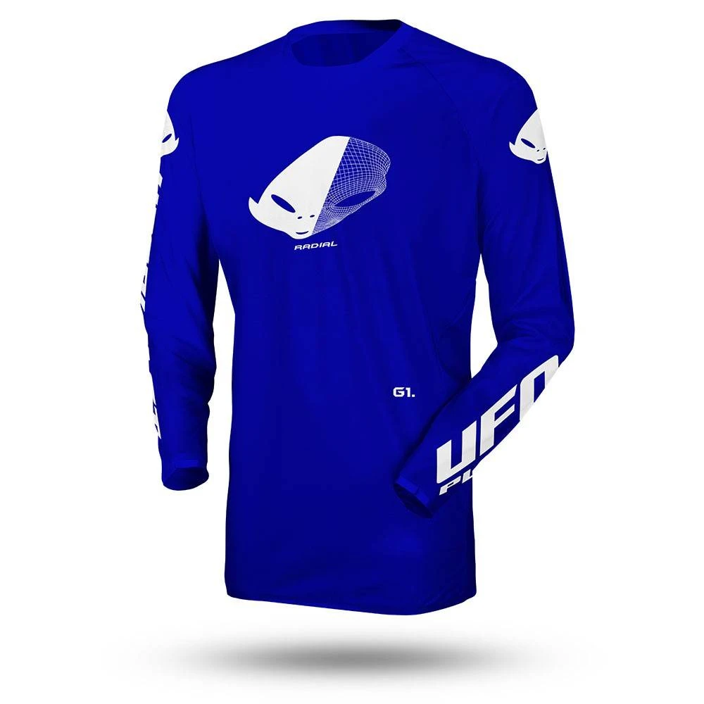 UFO Radial Blue Motocross Jersey 3 UFO Radial Blue Motocross Jersey