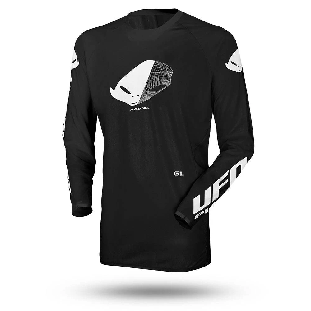 UFO Radial Black Motocross Jersey 3 UFO Radial Black Motocross Jersey