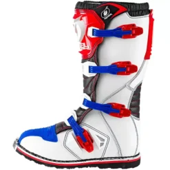 O'Neal Rider Boots - Blue Red White 14 O'Neal Rider Boots - Blue Red White -Motorcycle Riding Equipment Store o neal blue red white rider mx boots left 6 jpg