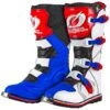 O'Neal Rider Boots - Blue Red White -Motorcycle Riding Equipment Store o neal blue red white rider mx boots 28