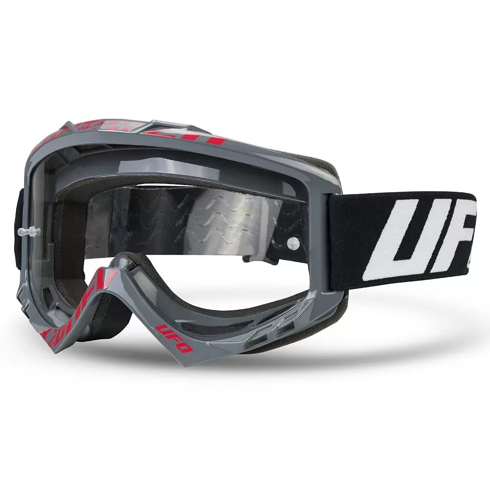 UFO Bullet Grey Clear Lens Motocross Goggles 3 UFO Bullet Grey Clear Lens Motocross Goggles