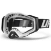 UFO Epsilon White Clear Lens Motocross Goggles -Motorcycle Riding Equipment Store oc02254 w 3 4l jpg