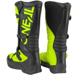 O'Neal RSX Black Neon Yellow Motocross Boots -Motorcycle Riding Equipment Store oneal black neon yellow rsx mx boots back 6 jpg