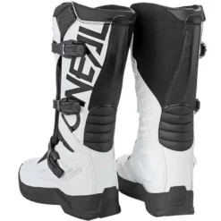 O'Neal RSX Boots - White Black -Motorcycle Riding Equipment Store oneal white black rsx mx boots back 4 jpg